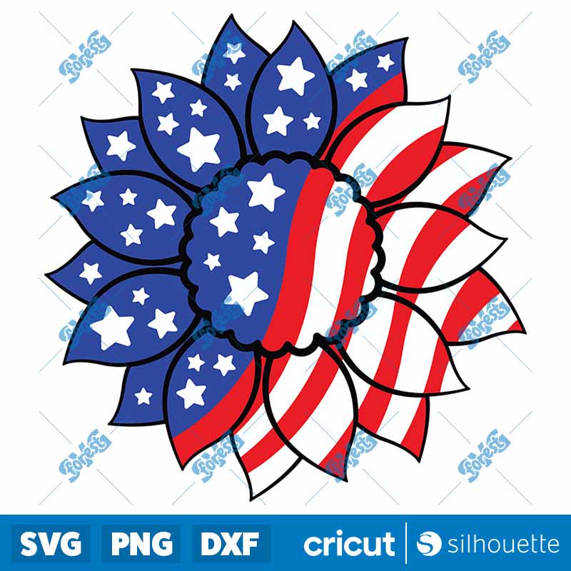 USA Sunflower SVG