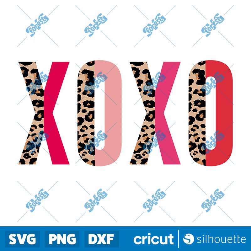 Valentine Leopard XOXO design