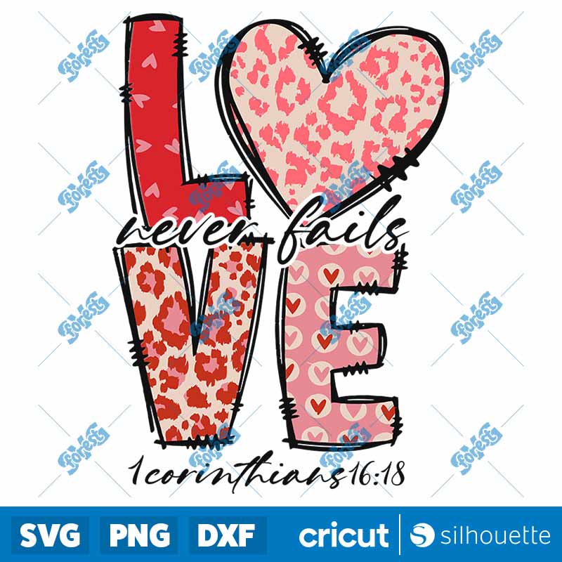 Valentine Love Never Fails
Religious SVG