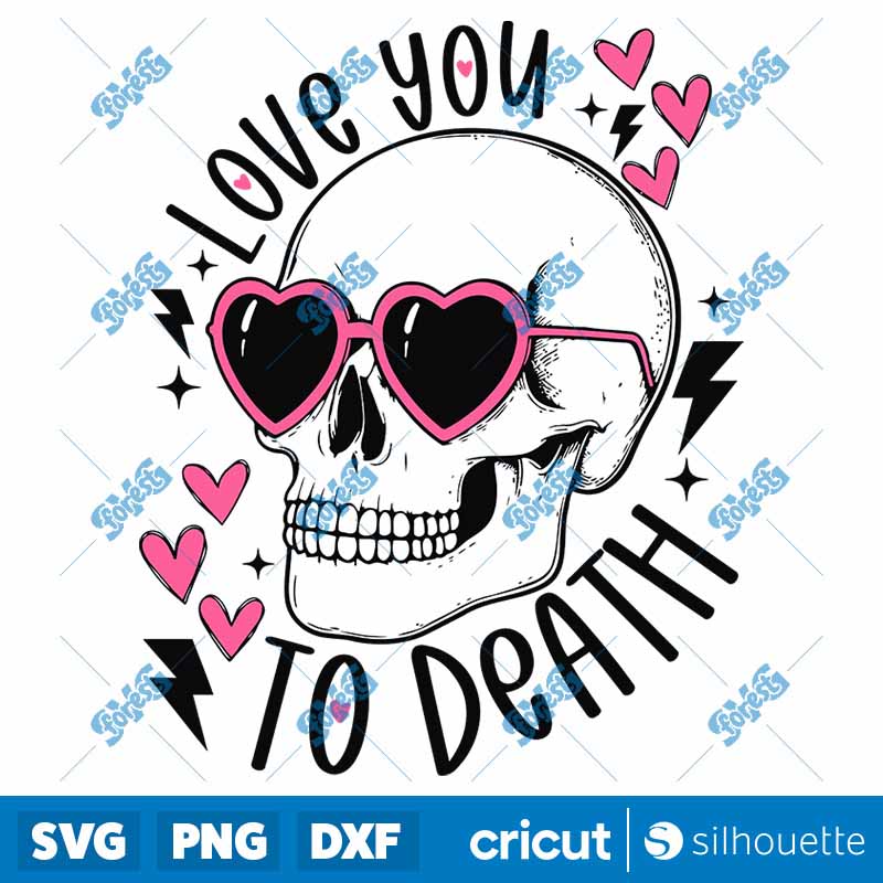 Valentine Skull SVG