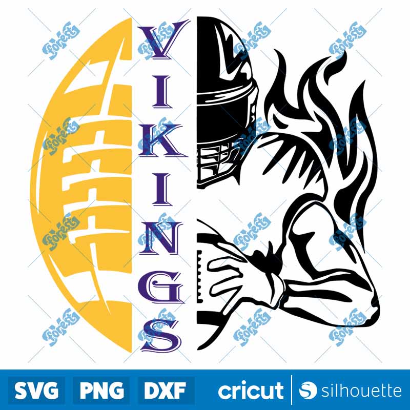 VIKINGS Half Football Half
  Player SVG