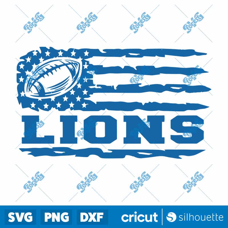 Vintage Detroit Football
American Flag SVG