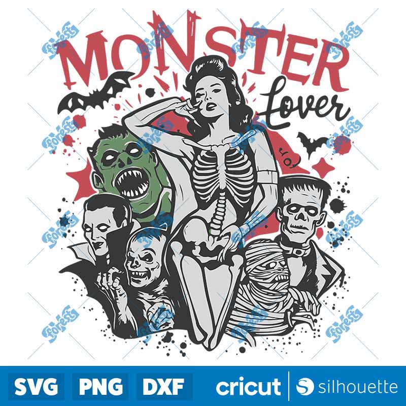 Vintage Halloween Monster
  Lover SVG