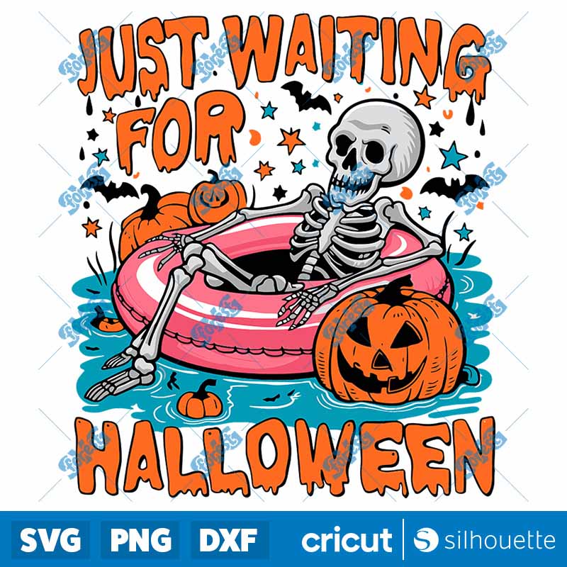 Vintage Just Waiting For
Halloween SVG