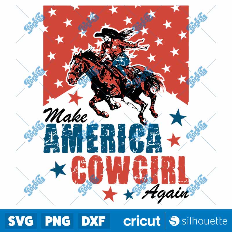 Vintage Make America Cowgirl
Again SVG