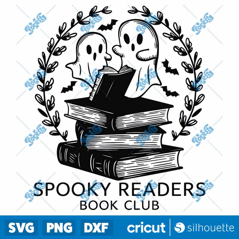 Vintage Spooky Readers Book
Club SVG