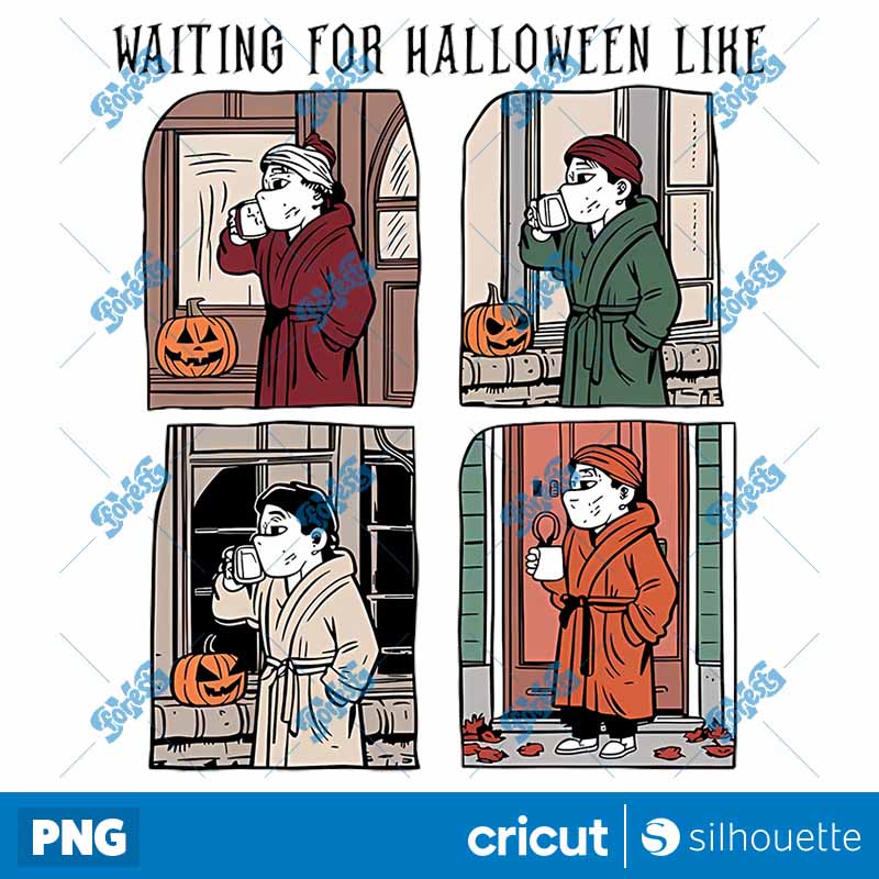 Waiting For Halloween Like
  Horror Movie Characters PNG