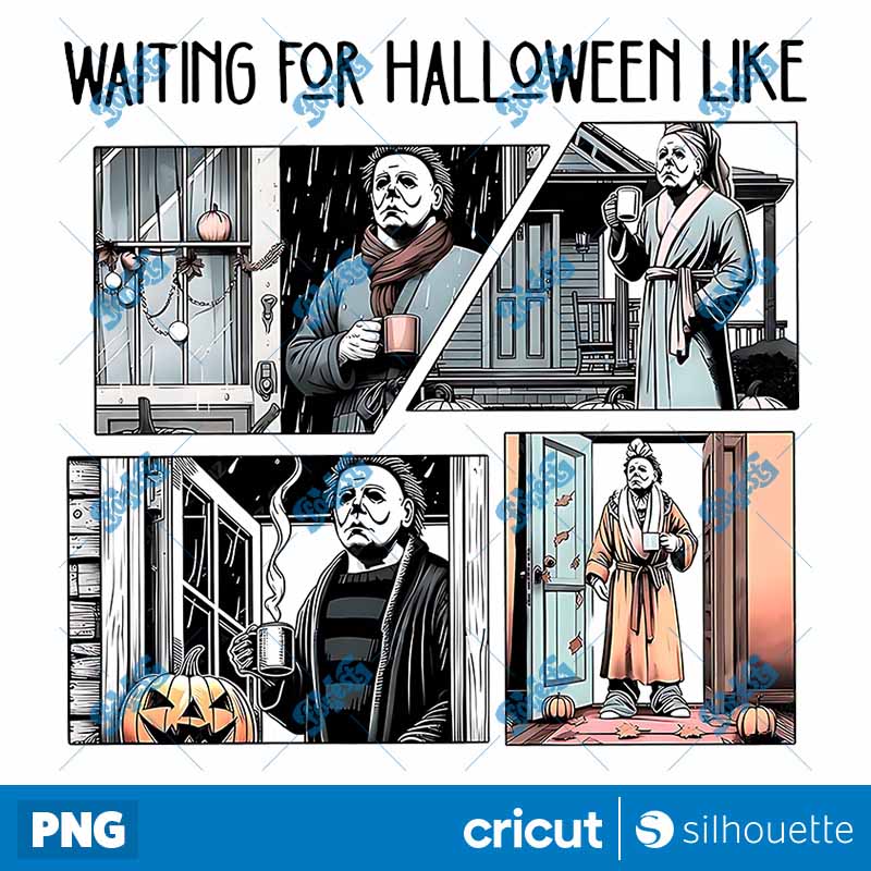 Waiting For Halloween Like
  Horror Movie Characters PNG