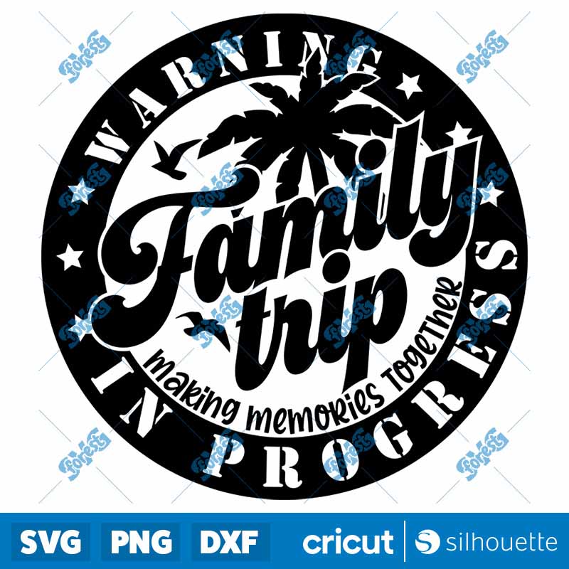 Warning Family Trip in
  Progress SVG