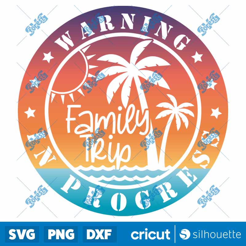 Warning Family Trip in
  Progress SVG