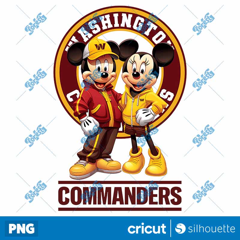 Washington Commanders Mickey
  Minnie NFL PNG