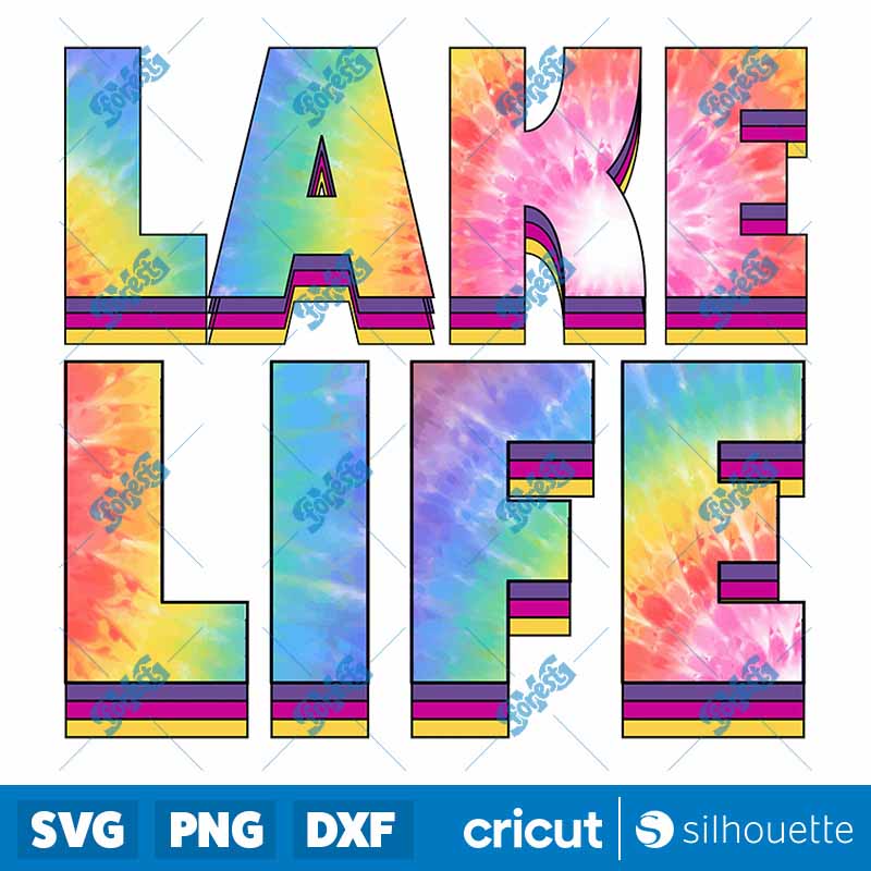 Watercolor Lake Life PNG