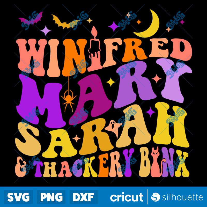 Winifred Mary Sarah and
  Thackery Binx SVG