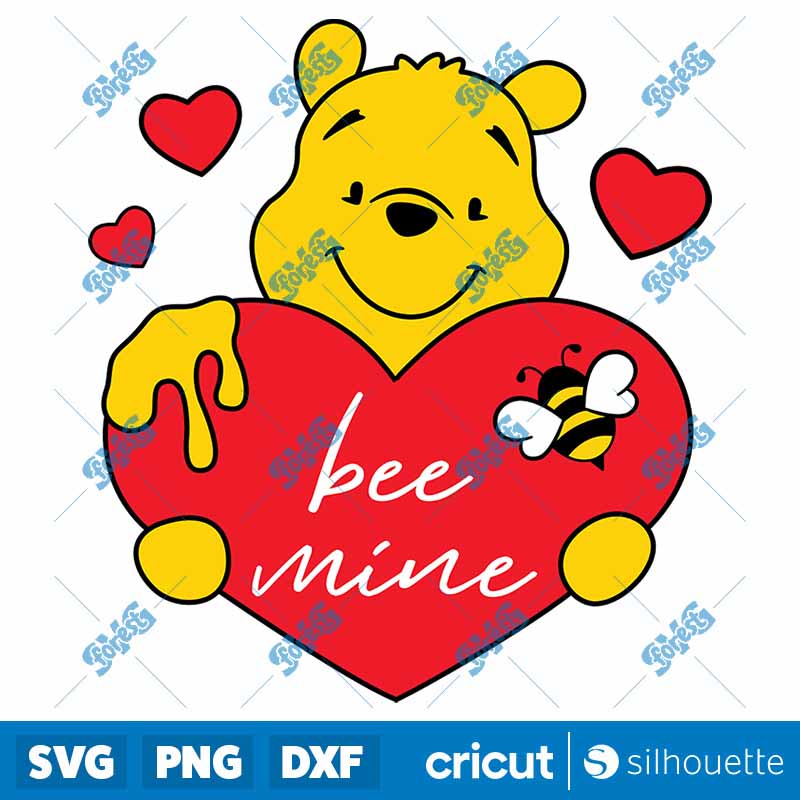 Winnie Pooh Valentine SVG