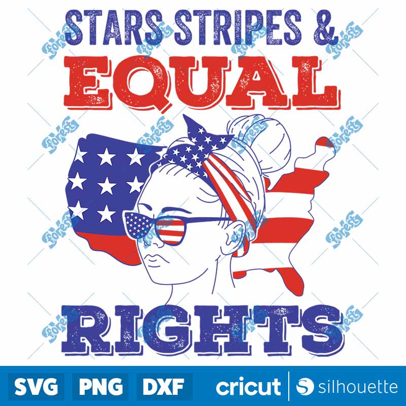 Woman Stars Stripes Equal
  Rights SVG