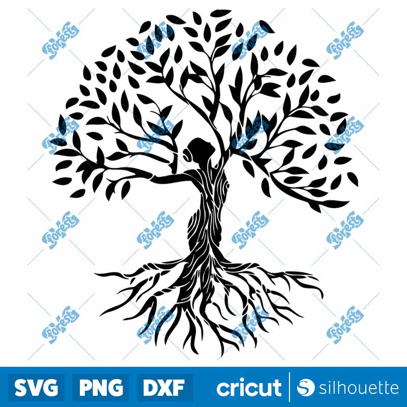 Woman Tree SVG Women
  Empowerment SVG Tree With Roots Cricut Silhouette Cutting File