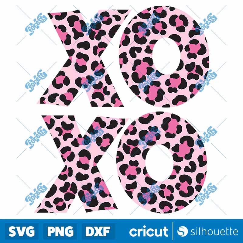 XOXO Leopard Print SVG