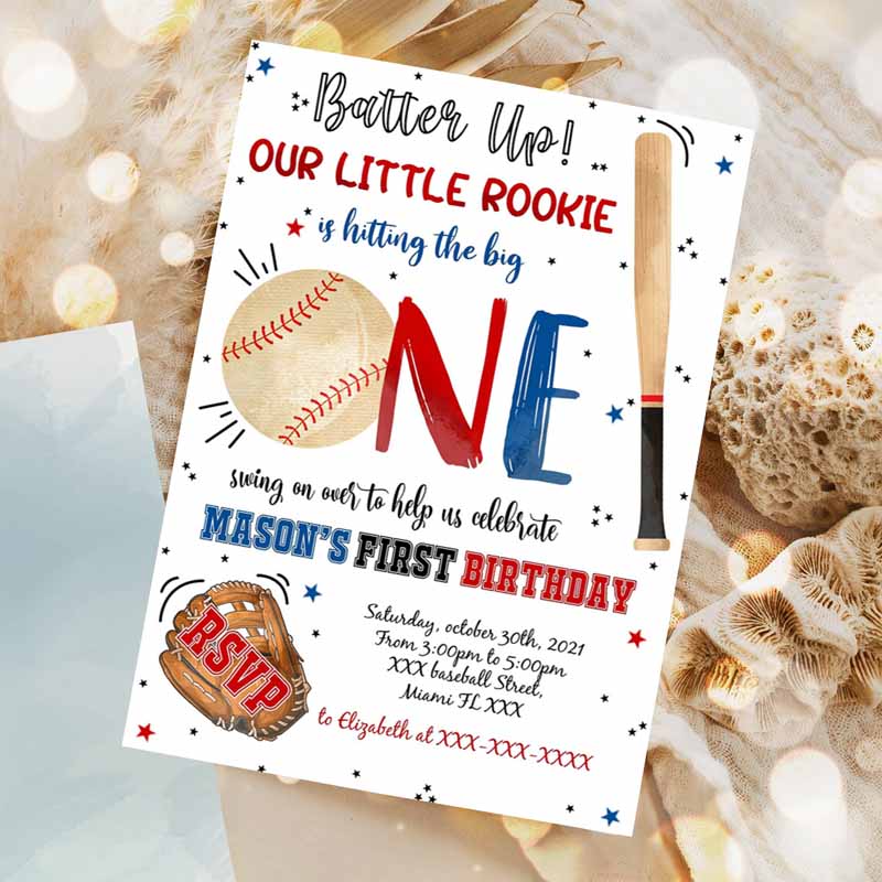 Baseball Invitation, Baseball Kids Birthday Invitation, Baseball Download