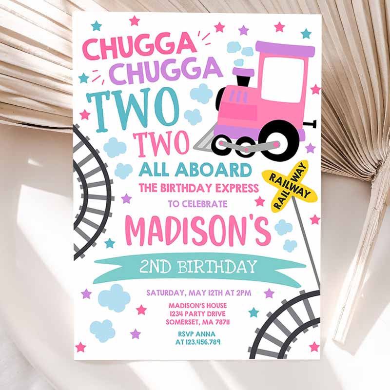 Chugga Chugga Two Two Train Kids Birthday, Chugga Chugga Choo Choo Party, Two Two Train Party