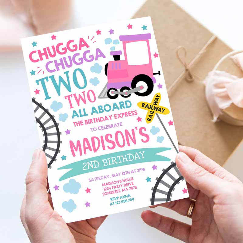 Chugga Chugga Two Two Train Kids Birthday, Chugga Chugga Choo Choo Party, Two Two Train Party