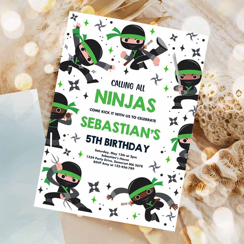 Ninja Kids Birthday, Karate Kids Birthday Party, Warrior Kids Birthday Party, Martial Arts Ninja Party