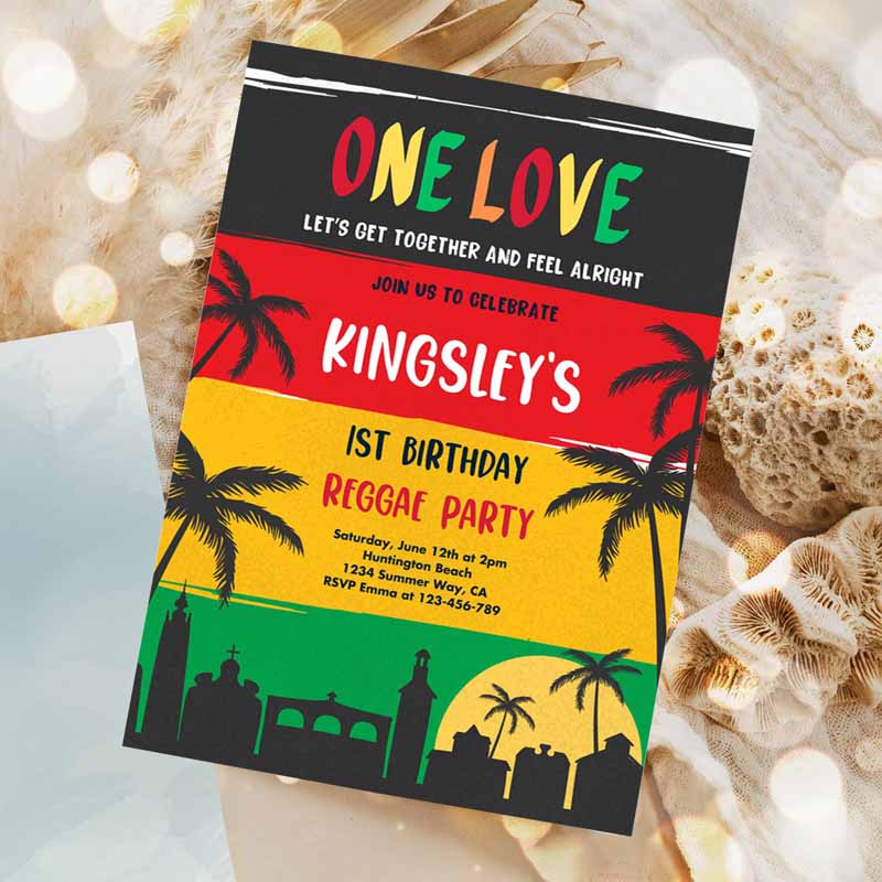 Reggae Kids Birthday, Reggae One Love Kids Birthday Party, JamaiCan'theme Reggae Music Kids Birthday