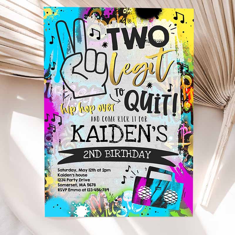 Two Legit To Quit Kids Birthday, Hip Hop Kids Birthday Party, s Hip Hop Kids Birthday Party, Graffiti Party