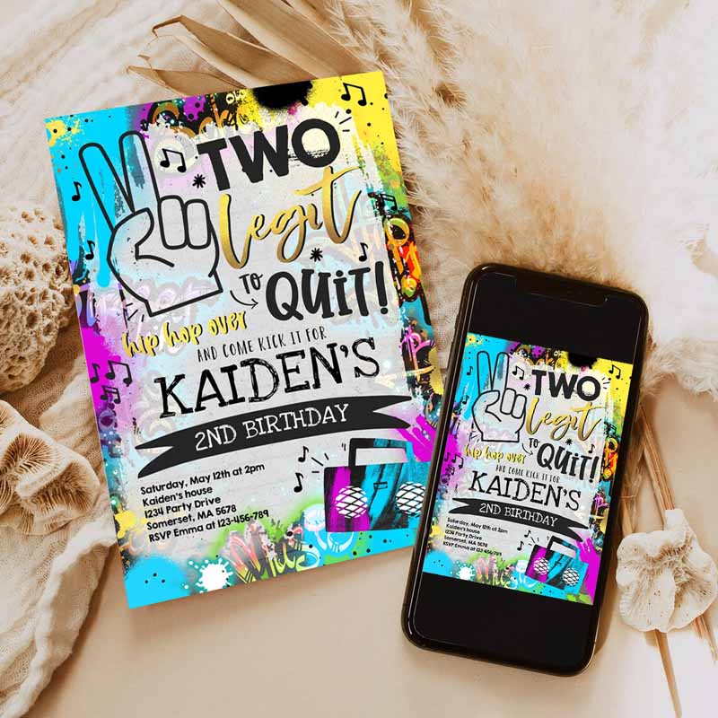 Two Legit To Quit Kids Birthday, Hip Hop Kids Birthday Party, s Hip Hop Kids Birthday Party, Graffiti Party