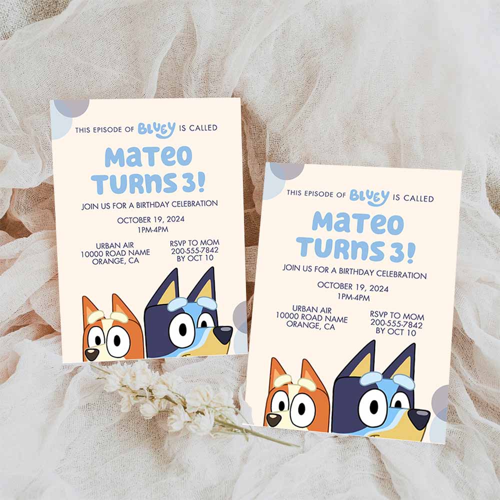 Bluey Episode Birthday Invitation, Bluey Birthday Invitation