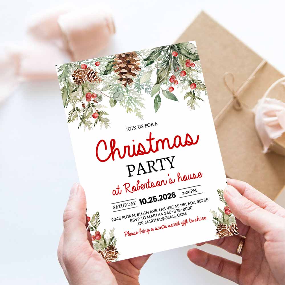 Christmas Party Invitation Christmas Party Invite Christmas Party Printable Holiday Party Invitation