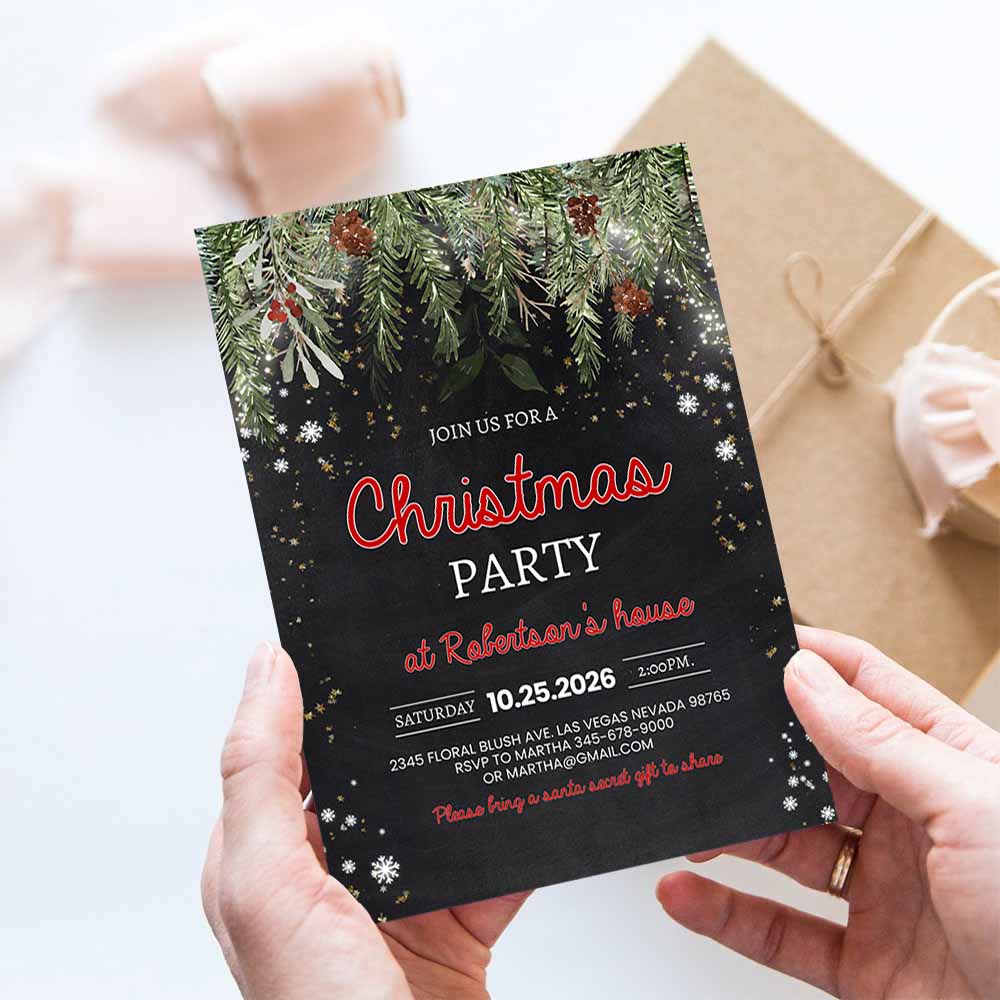 Christmas Party Invitation Holiday Party Adult Company Office Christmas Party