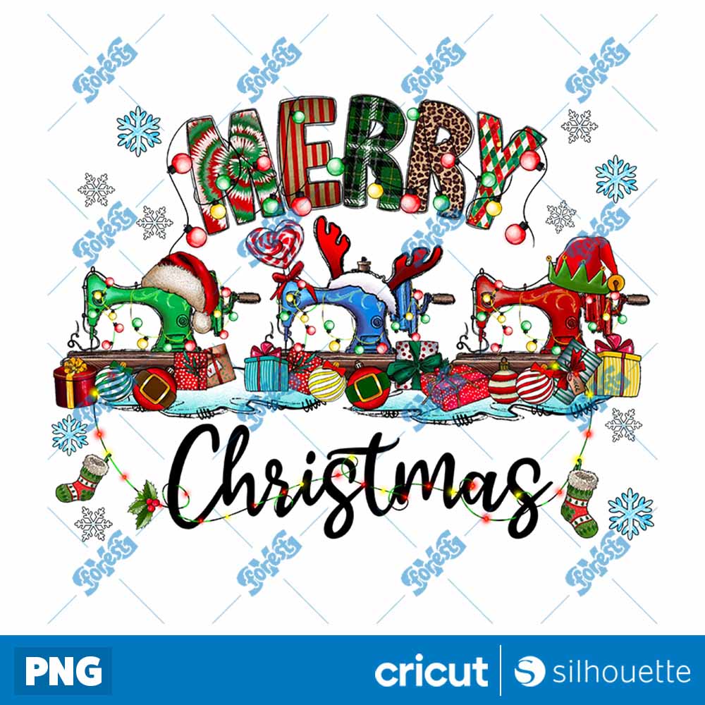 Christmas Sewing Machine PNG