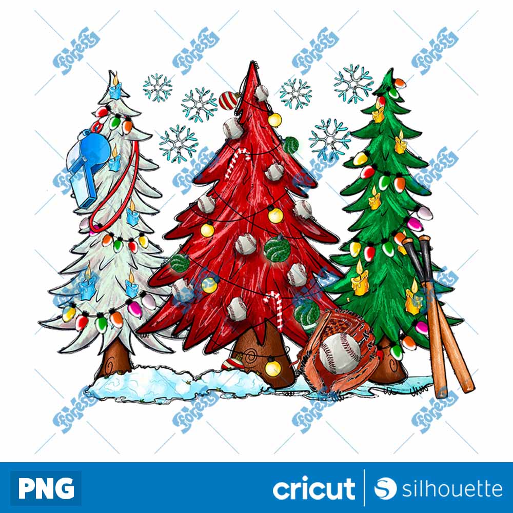 Christmas Tree Baseball PNG