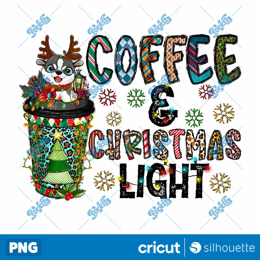 Coffee And Christmas Light PNG