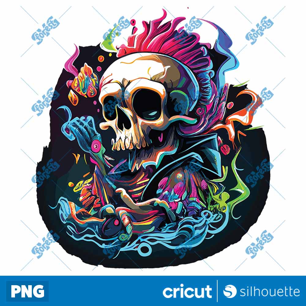 Colorful Skull PNG