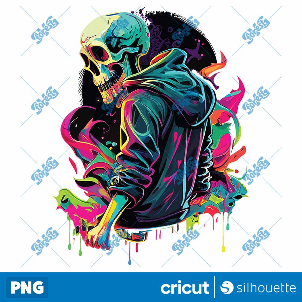 Colorful Skull PNG