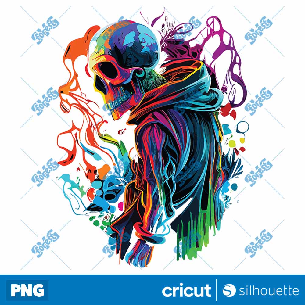 Colorful Skull PNG