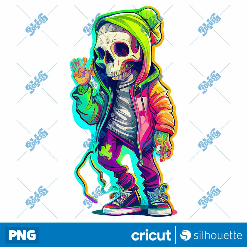 Colorful Skull PNG