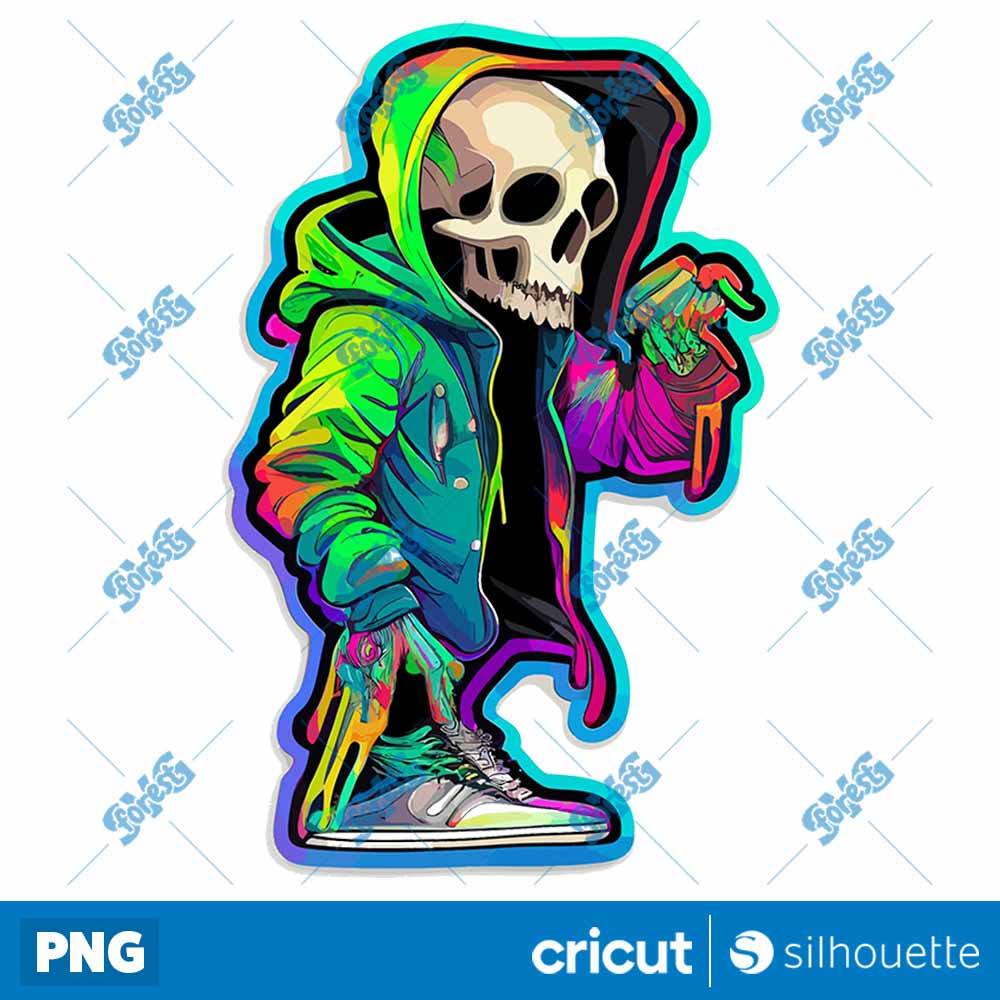 Colorful Skull PNG