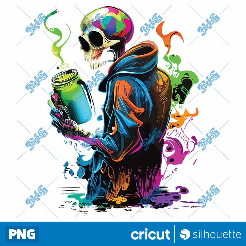 Colorful Skull PNG