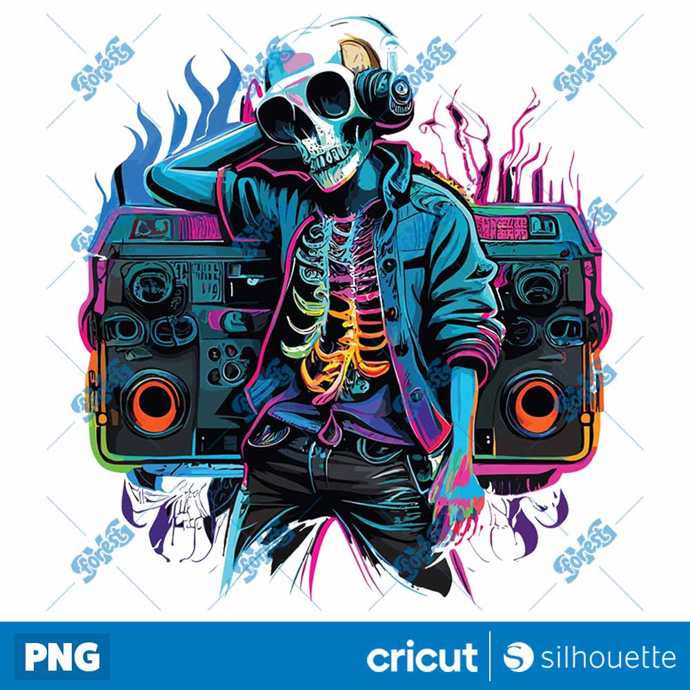 Colorful Skull PNG