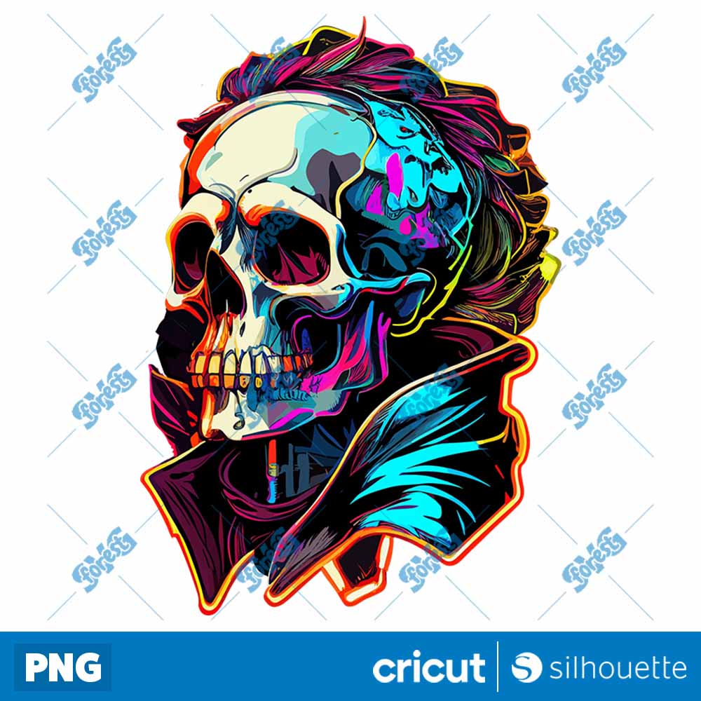 Colorful Skull PNG