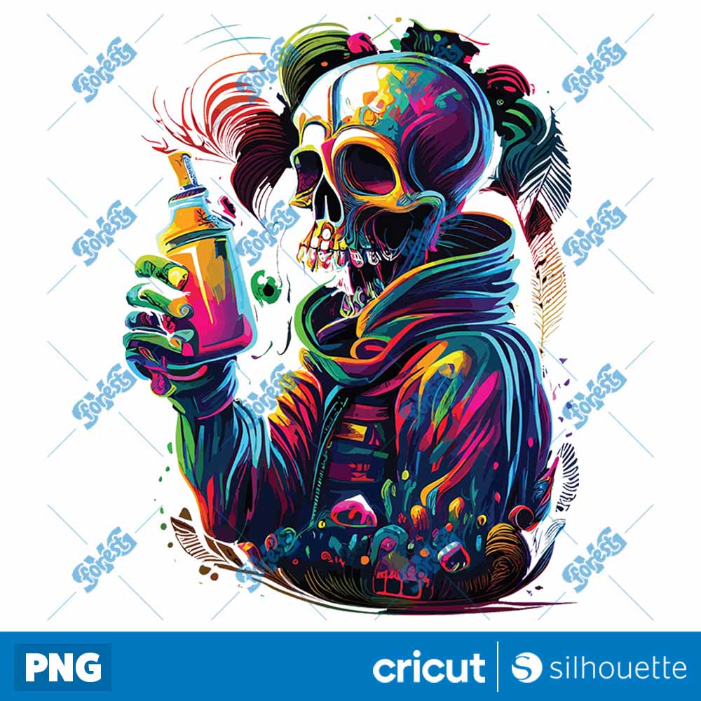 Colorful Skull PNG