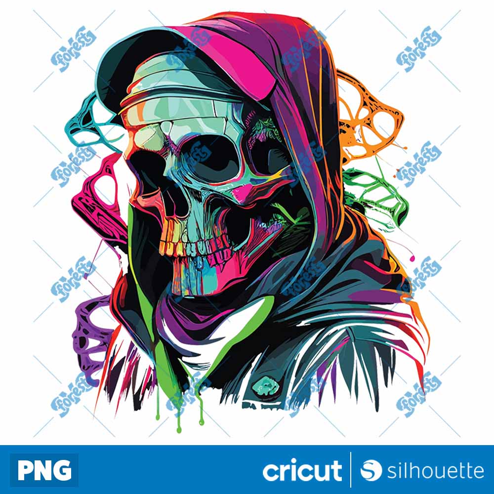 Colorful Skull PNG