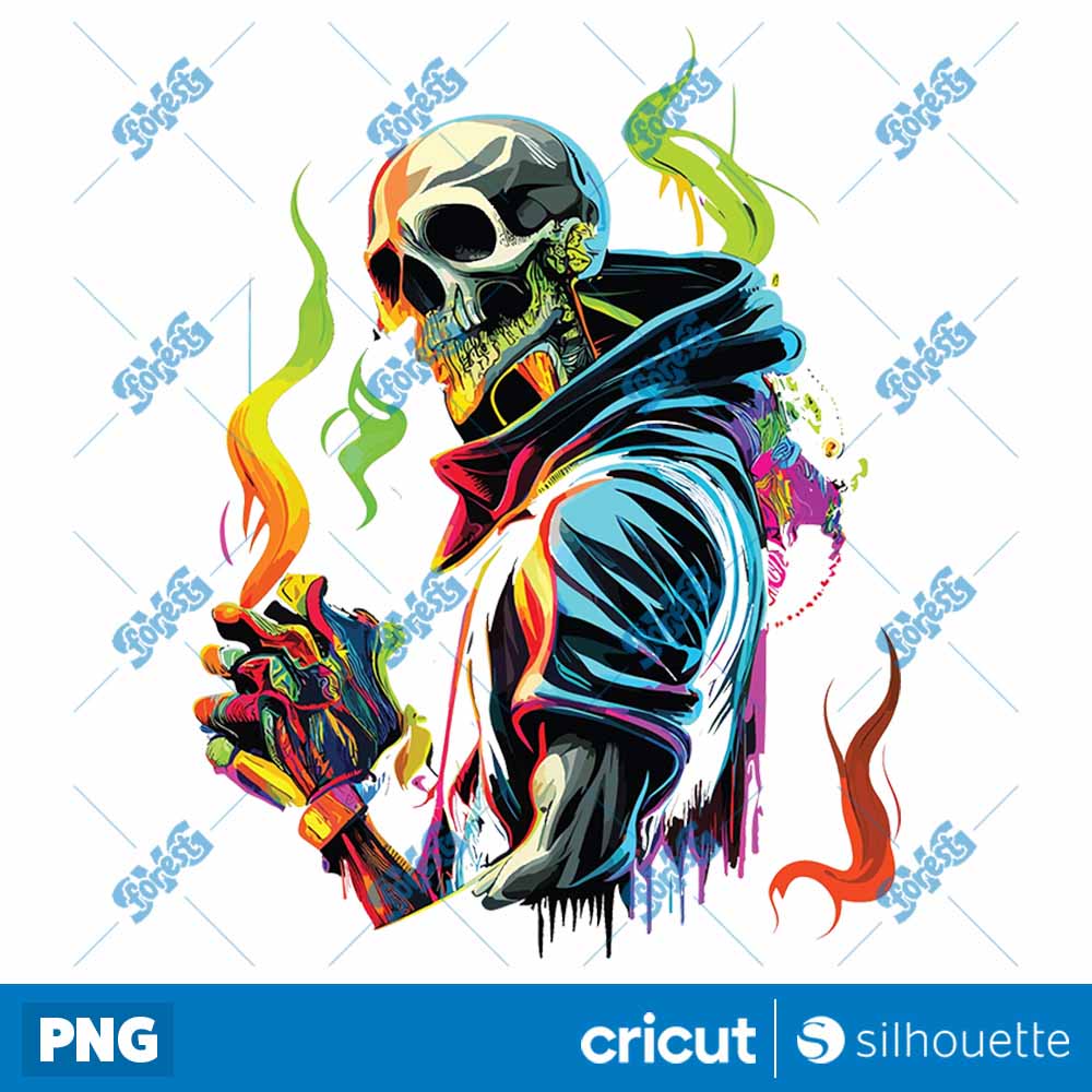 Colorful Skull PNG