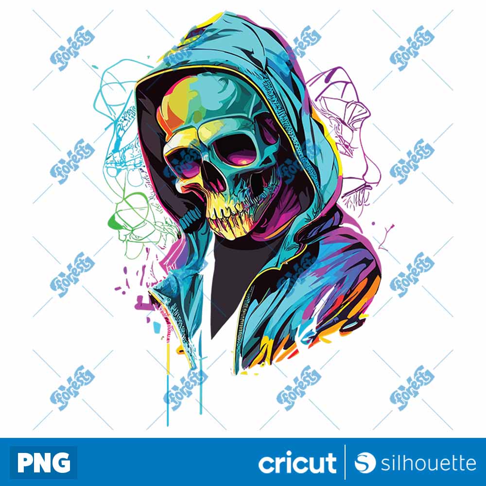 Colorful Skull PNG