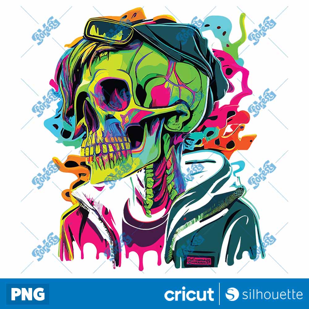 Colorful Skull PNG