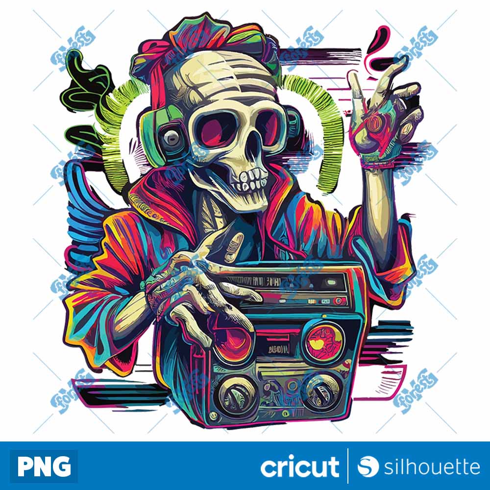 Colorful Skull PNG