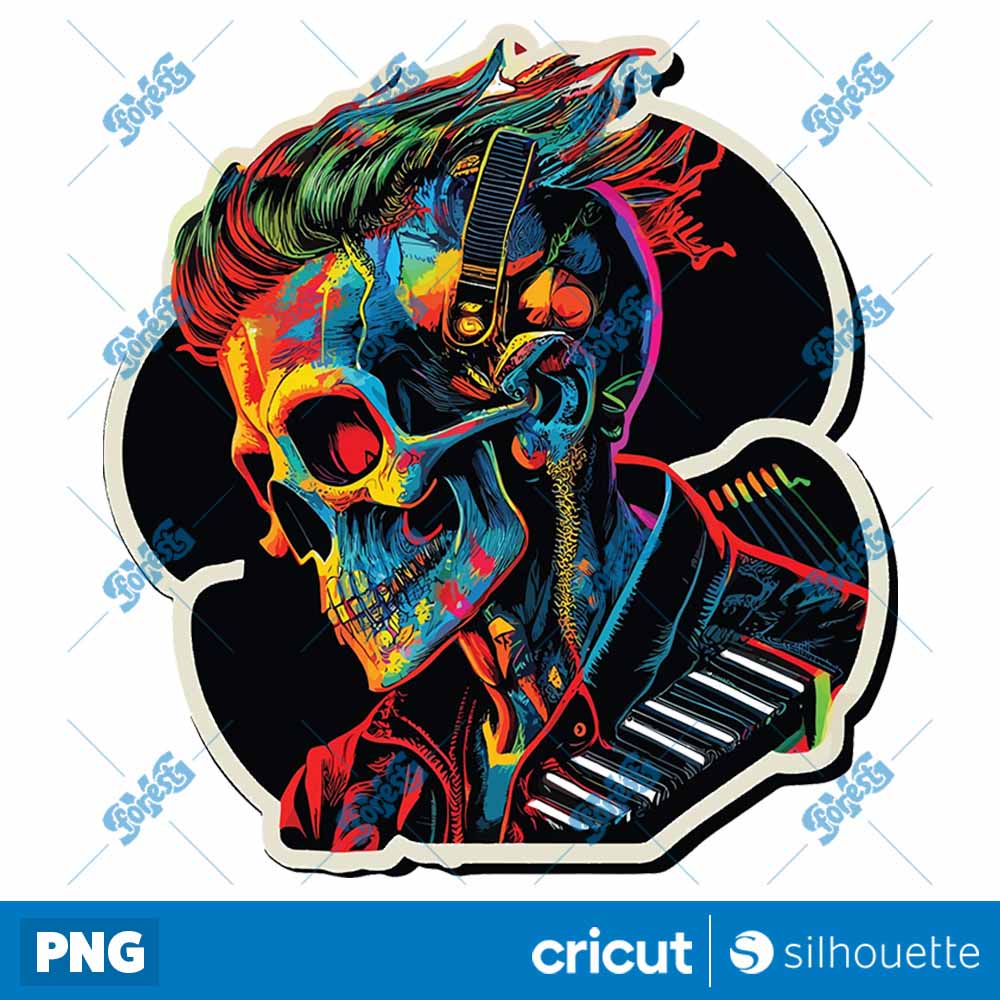 Colorful Skull PNG