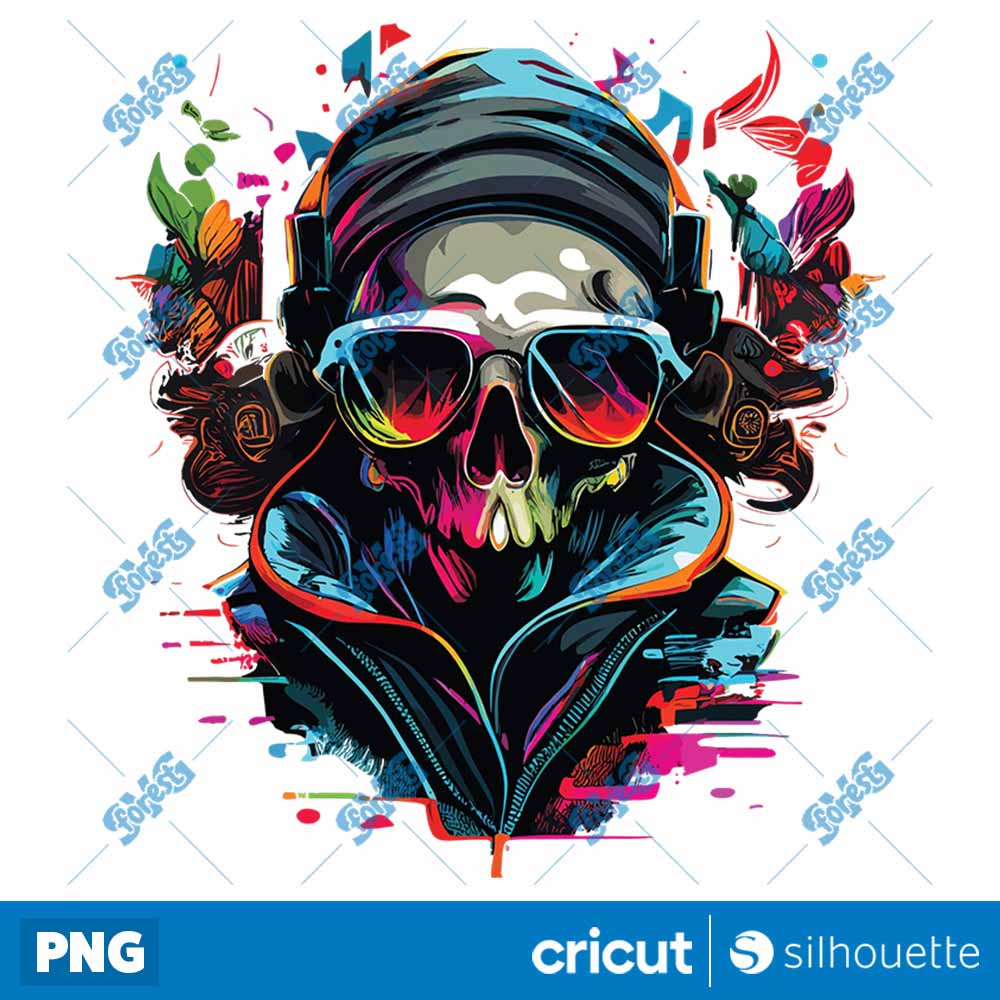 Colorful Skull PNG